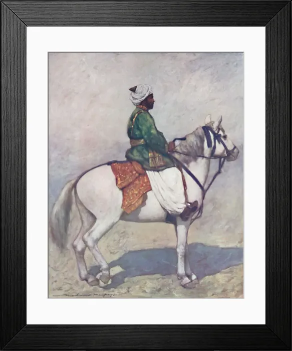 Framed Print : A Paithan Horseman, 1903. Artist: Mortimer L Menpes Framed Print : A Paithan Horseman, 1903. Artist: Mortimer L Menpes
