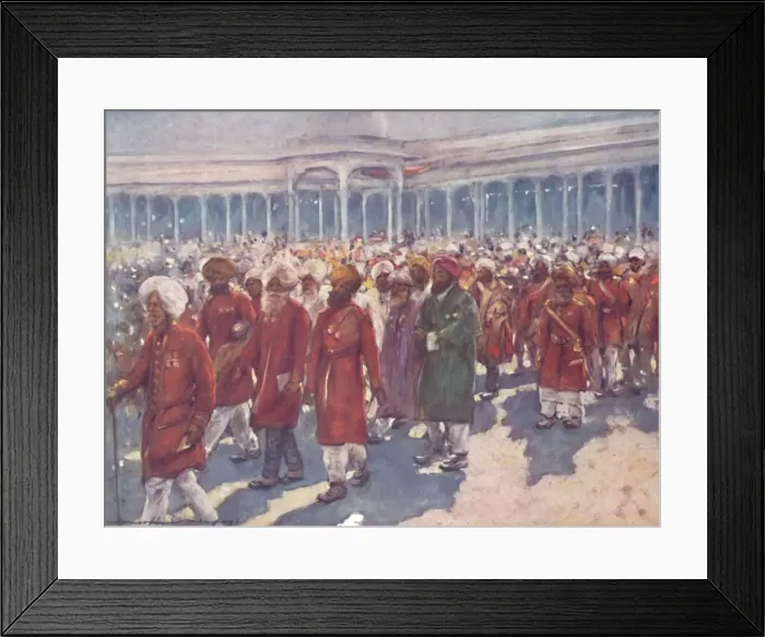 Framed Print : Veterans of the Mutiny on the Great Day, 1903. Artist: Mortimer L Menpes Framed Print : Veterans of the Mutiny on the Great Day, 1903. Artist: Mortimer L Menpes