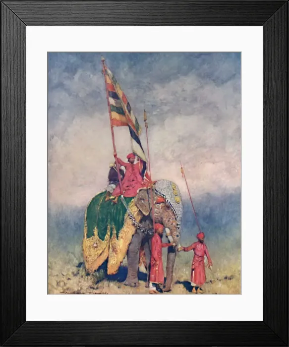 Framed Print : A Standard-bearer, 1903. Artist: Mortimer L Menpes Framed Print : A Standard-bearer, 1903. Artist: Mortimer L Menpes