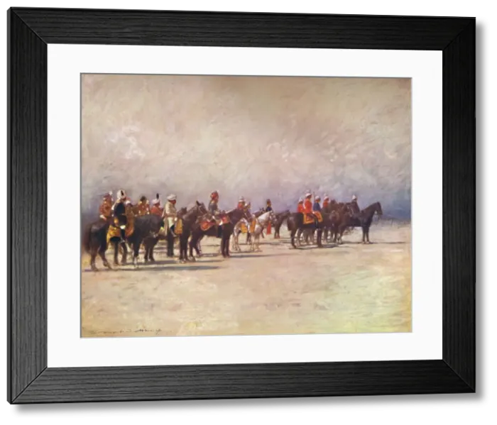 Framed Print : Viceroy reviewing the Troops, 1903. Artist: Mortimer L Menpes Framed Print : Viceroy reviewing the Troops, 1903. Artist: Mortimer L Menpes