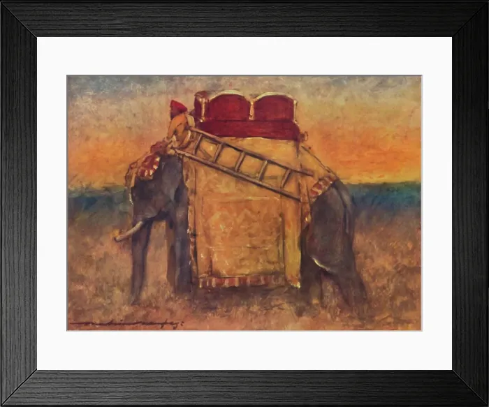 Framed Print : An Elephant of Central India, 1903. Artist: Mortimer L Menpes Framed Print : An Elephant of Central India, 1903. Artist: Mortimer L Menpes