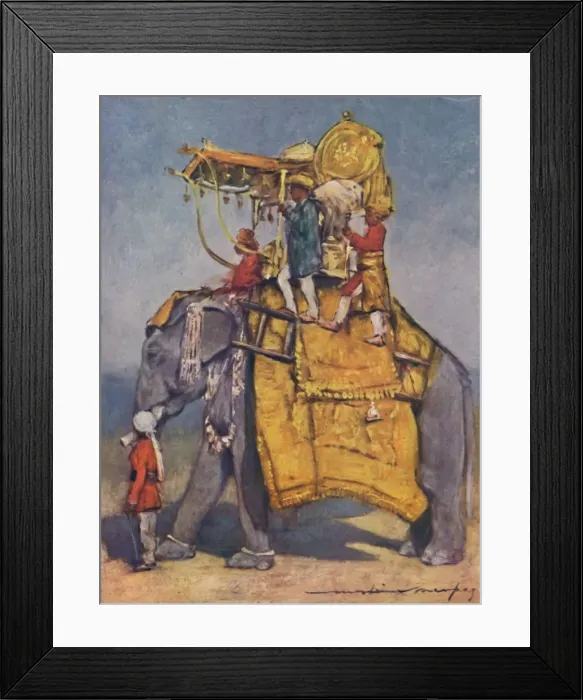 Framed Print : A State Elephant in all its Trappings, 1903. Artist: Mortimer L Menpes