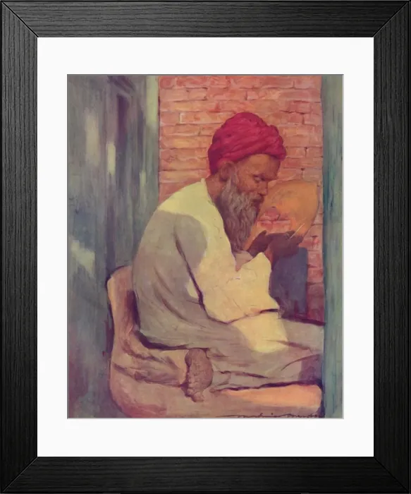 Framed Print : A Slipper-maker, 1903. Artist: Mortimer L Menpes Framed Print : A Slipper-maker, 1903. Artist: Mortimer L Menpes