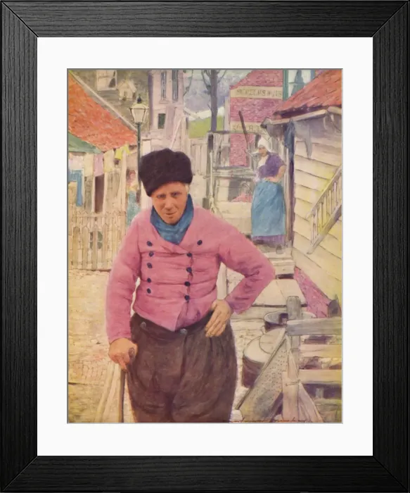 Framed Print : A Dutch Fisherman, 1903. Artist: Mortimer L Menpes Framed Print : A Dutch Fisherman, 1903. Artist: Mortimer L Menpes