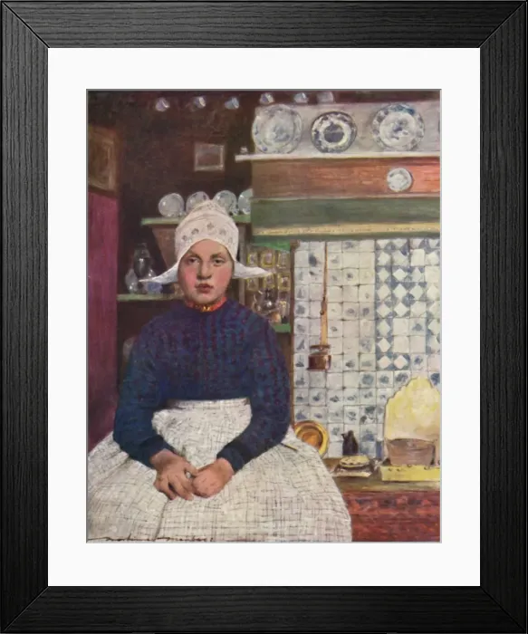 Framed Print : At Volendam, 1903. Artist: Mortimer L Menpes Framed Print : At Volendam, 1903. Artist: Mortimer L Menpes