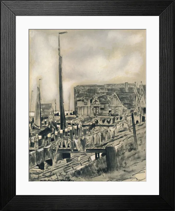 Framed Print : Type of Dutch Residence, 1903. Artist: Mortimer L Menpes Framed Print : Type of Dutch Residence, 1903. Artist: Mortimer L Menpes
