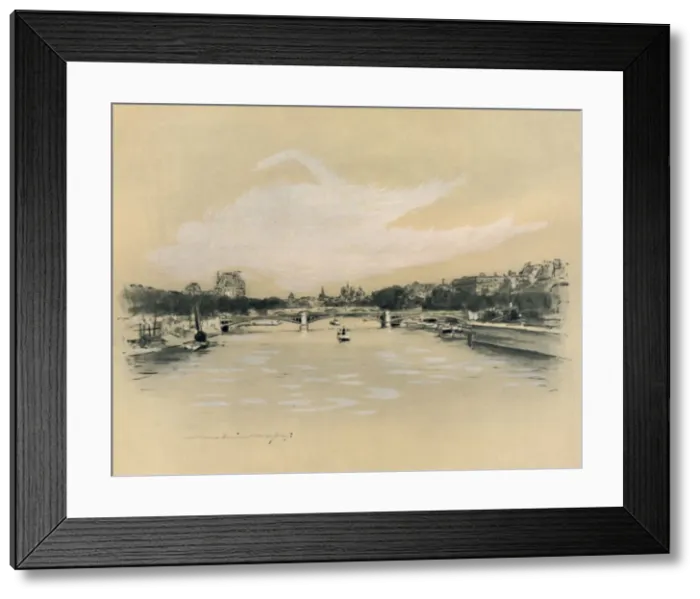 Framed Print : The Seine at Paris, 1903. Artist: Mortimer L Menpes Framed Print : The Seine at Paris, 1903. Artist: Mortimer L Menpes