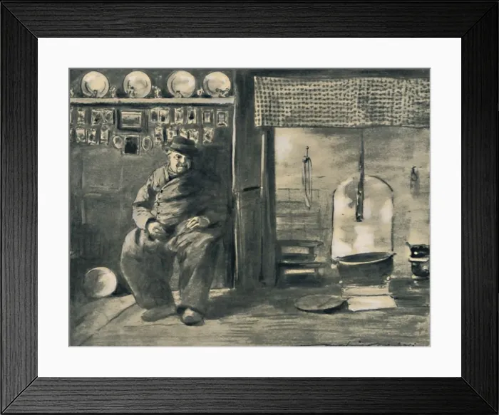 Framed Print : A Provincial Interior, 1903. Artist: Mortimer L Menpes Framed Print : A Provincial Interior, 1903. Artist: Mortimer L Menpes