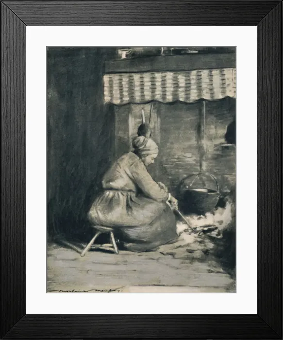 Framed Print : An Old-Fashioned Hearth, 1903. Artist: Mortimer L Menpes Framed Print : An Old-Fashioned Hearth, 1903. Artist: Mortimer L Menpes