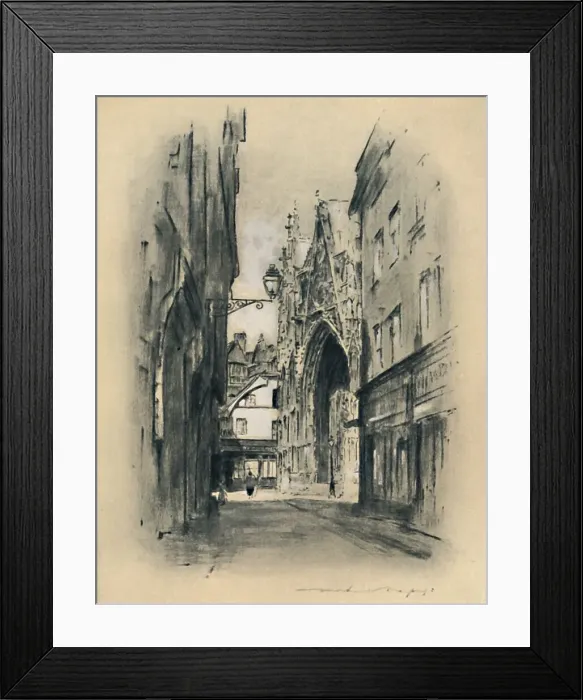 Framed Print : Cathedral at Lillebonne, 1903. Artist: Mortimer L Menpes Framed Print : Cathedral at Lillebonne, 1903. Artist: Mortimer L Menpes