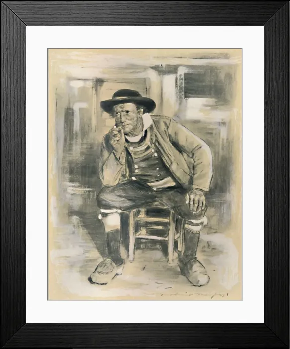 Framed Print : Breton Peasant, 1903. Artist: Mortimer L Menpes