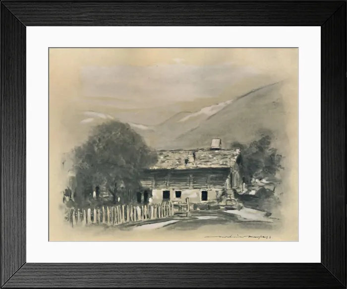 Framed Print : Chalet near Lucene, 1903. Artist: Mortimer L Menpes Framed Print : Chalet near Lucene, 1903. Artist: Mortimer L Menpes