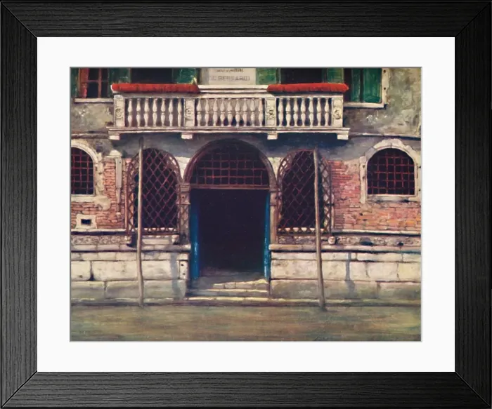 Framed Print : A Doorway, Venice, 1903. Artist: Mortimer L Menpes Framed Print : A Doorway, Venice, 1903. Artist: Mortimer L Menpes