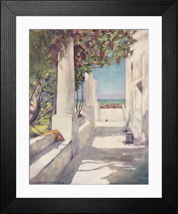 Framed Print : Capri, 1903. Artist: Mortimer L Menpes Framed Print : Capri, 1903. Artist: Mortimer L Menpes