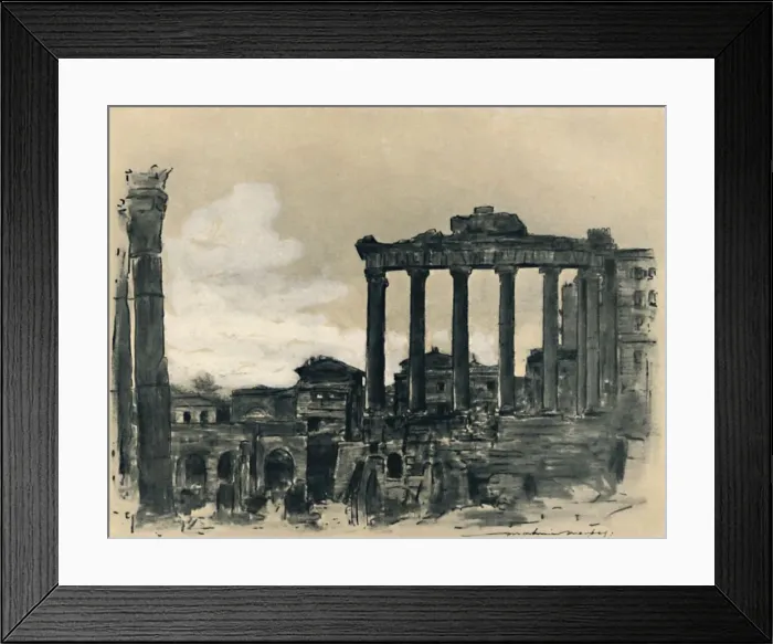 Framed Print : Remains of Ancient Rome, 1903. Artist: Mortimer L Menpes Framed Print : Remains of Ancient Rome, 1903. Artist: Mortimer L Menpes