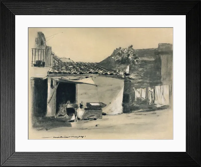 Framed Print : On the Outskirts of Palermo, 1903. Artist: Mortimer L Menpes Framed Print : On the Outskirts of Palermo, 1903. Artist: Mortimer L Menpes