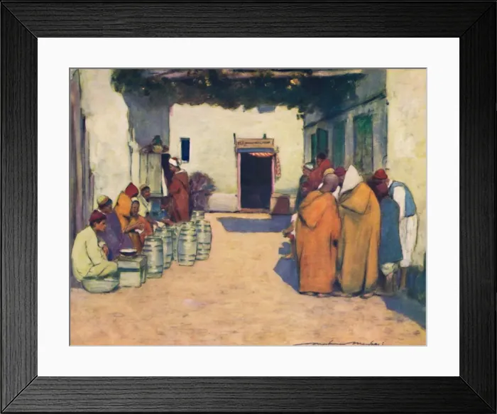 Framed Print : A Courtyard, 1903. Artist: Mortimer L Menpes Framed Print : A Courtyard, 1903. Artist: Mortimer L Menpes