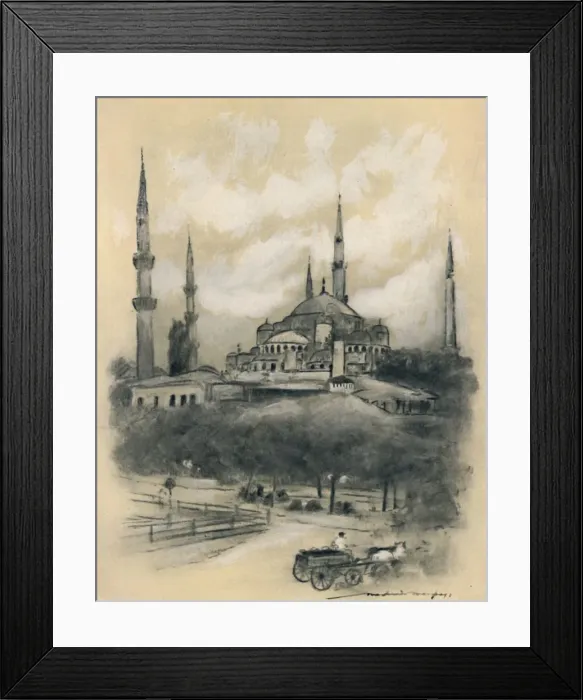 Framed Print : Mosque of St. Sophia, Constantinople, 1903. Artist: Mortimer L Menpes Framed Print : Mosque of St. Sophia, Constantinople, 1903. Artist: Mortimer L Menpes
