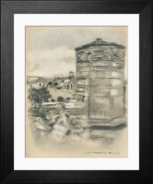 Framed Print : Tower of the Winds, Athens, 1903. Artist: Mortimer L Menpes Framed Print : Tower of the Winds, Athens, 1903. Artist: Mortimer L Menpes