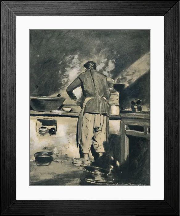 Framed Print : Chinese Cook, 1903. Artist: Mortimer L Menpes Framed Print : Chinese Cook, 1903. Artist: Mortimer L Menpes
