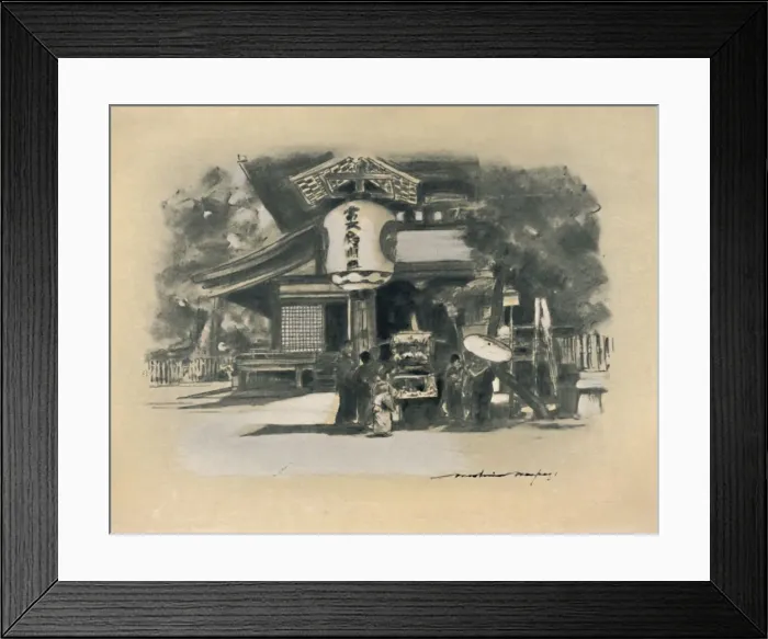 Framed Print : At Kioto, 1903. Artist: Mortimer L Menpes Framed Print : At Kioto, 1903. Artist: Mortimer L Menpes