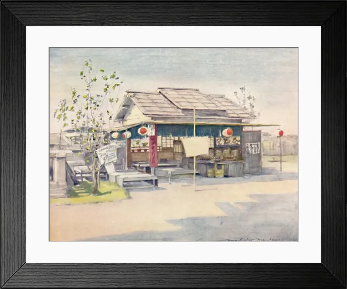 Framed Print : A Tea House, 1903. Artist: Mortimer L Menpes Framed Print : A Tea House, 1903. Artist: Mortimer L Menpes