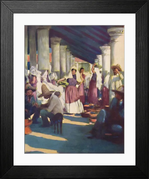 Framed Print : Tehuantepec, 1903. Artist: Mortimer L Menpes Framed Print : Tehuantepec, 1903. Artist: Mortimer L Menpes