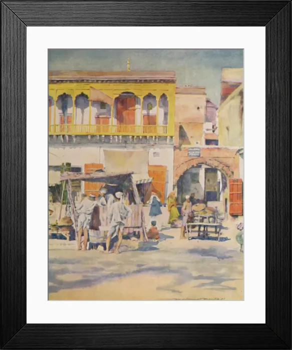 Framed Print : A Bazaar, Delhi, 1905. Artist: Mortimer Luddington Menpes Framed Print : A Bazaar, Delhi, 1905. Artist: Mortimer Luddington Menpes