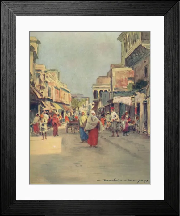 Framed Print : A Side Street in Agra, 1905. Artist: Mortimer Luddington Menpes Framed Print : A Side Street in Agra, 1905. Artist: Mortimer Luddington Menpes