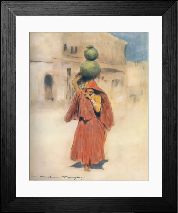 Framed Print : A Water-carrier, 1905. Artist: Mortimer Luddington Menpes Framed Print : A Water-carrier, 1905. Artist: Mortimer Luddington Menpes