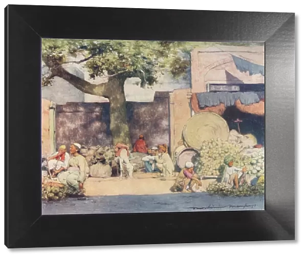Fruit Stalls at Delhi, 1905. Artist: Mortimer Luddington Menpes