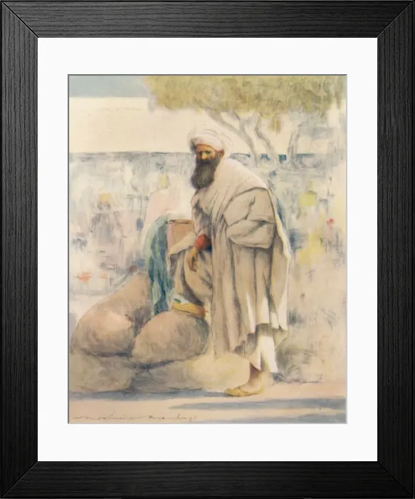 Framed Print : A Wandering Grain-merchant, 1905. Artist: Mortimer Luddington Menpes Framed Print : A Wandering Grain-merchant, 1905. Artist: Mortimer Luddington Menpes