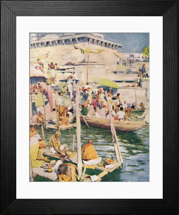 Framed Print : Benares, 1905. Artist: Mortimer Luddington Menpes Framed Print : Benares, 1905. Artist: Mortimer Luddington Menpes