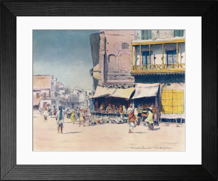 Framed Print : Grain-sellers, 1905. Artist: Mortimer Luddington Menpes Framed Print : Grain-sellers, 1905. Artist: Mortimer Luddington Menpes