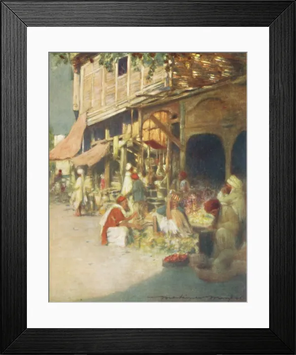 Framed Print : A Rag Shop, 1905. Artist: Mortimer Luddington Menpes Framed Print : A Rag Shop, 1905. Artist: Mortimer Luddington Menpes
