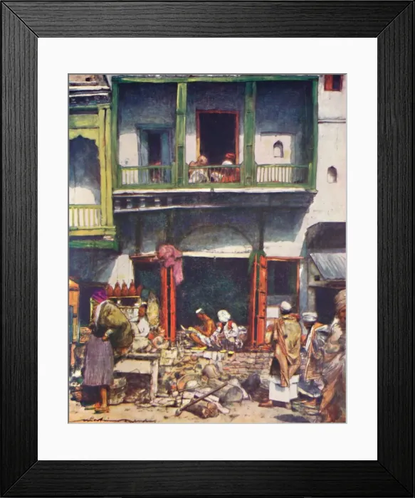 Framed Print : A Busy Bazaar in Delhi, 1905. Artist: Mortimer Luddington Menpes Framed Print : A Busy Bazaar in Delhi, 1905. Artist: Mortimer Luddington Menpes