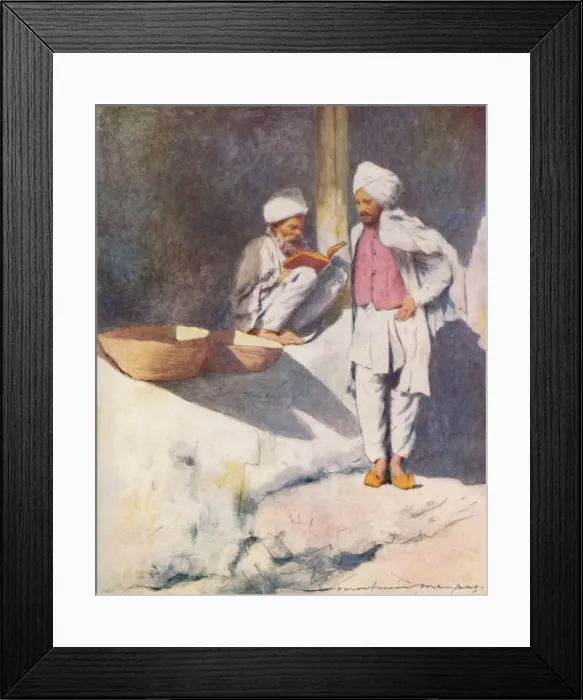 Framed Print : A Learned Man of Peshawur, 1905. Artist: Mortimer Luddington Menpes Framed Print : A Learned Man of Peshawur, 1905. Artist: Mortimer Luddington Menpes