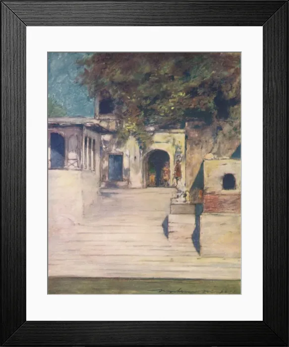 Framed Print : A Famous Well, Delhi, 1905. Artist: Mortimer Luddington Menpes Framed Print : A Famous Well, Delhi, 1905. Artist: Mortimer Luddington Menpes