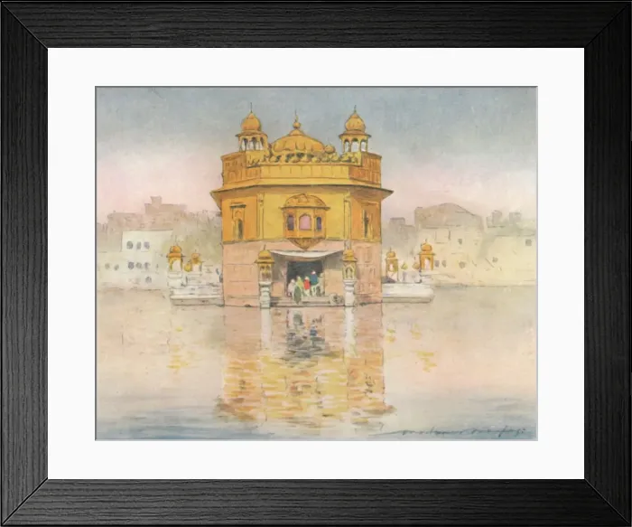 Framed Print : The Golden Temple, Amritsar, 1905. Artist: Mortimer Luddington Menpes Framed Print : The Golden Temple, Amritsar, 1905. Artist: Mortimer Luddington Menpes