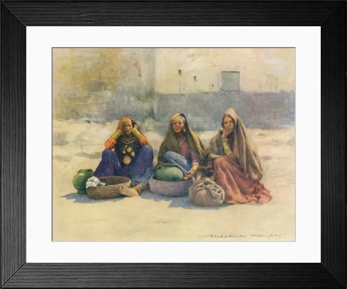 Framed Print : Market Women of Ajmere, 1905. Artist: Mortimer Luddington Menpes Framed Print : Market Women of Ajmere, 1905. Artist: Mortimer Luddington Menpes