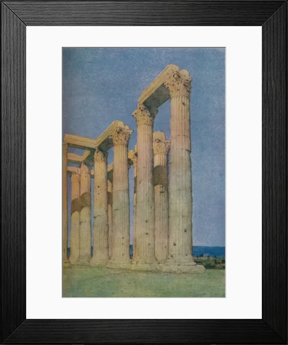 Framed Print : The Temple of the Olympian Zeus at Athens, 1913 Framed Print : The Temple of the Olympian Zeus at Athens, 1913