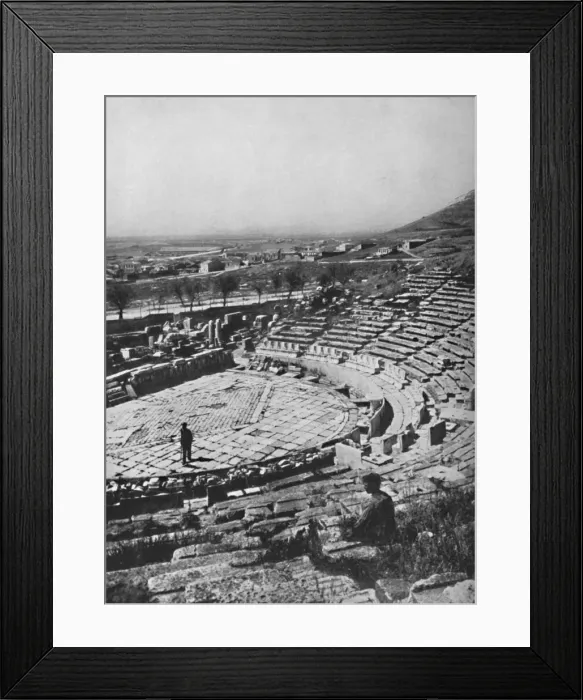 Framed Print : The Theater of Dionysus on the southern slope of Acropolis, 1913 Framed Print : The Theater of Dionysus on the southern slope of Acropolis, 1913