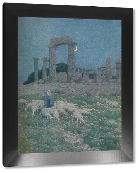 The Temple of Poseidon and Athene or Aegina, 1913. Artist: Jules Guerin