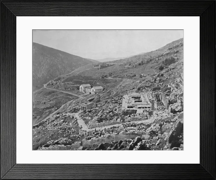Framed Print : Delphi - Gulf of Corinth in the distance, 1913 Framed Print : Delphi - Gulf of Corinth in the distance, 1913