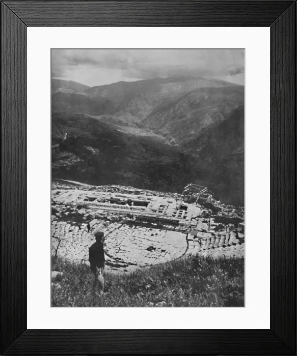 Framed Print : Ruins of the Temple of Apollo at Delphi, 1913