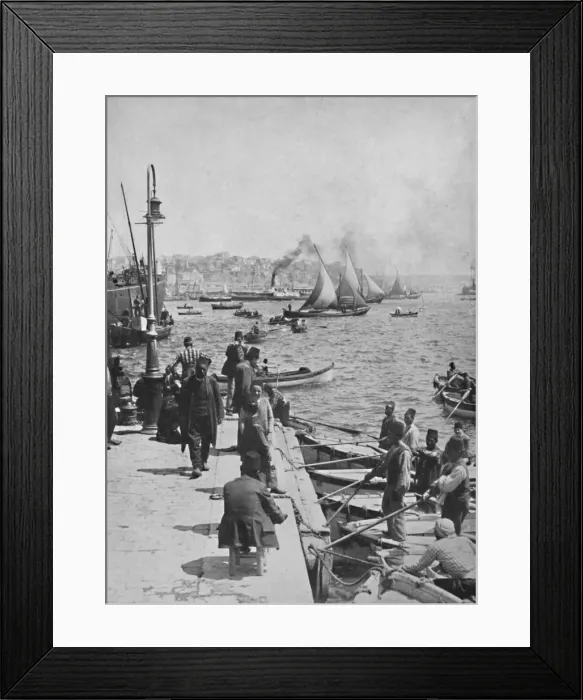 Framed Print : The Water-front of Stamboul, with Pera in the distance, 1913 Framed Print : The Water-front of Stamboul, with Pera in the distance, 1913
