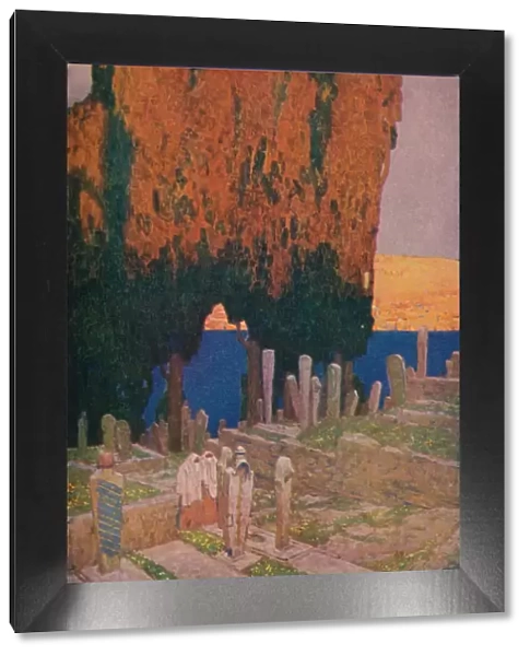 In the Cemetery of Eyub, on the Golden Horn, 1913. Artist: Jules Guerin