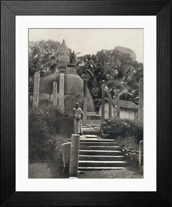 Framed Print : Ambatthala Dagoba in Mihintale, Ruhestatte der Reliquien des Mahinda, erbaut 275 v. Chr. 1926 Framed Print : Ambatthala Dagoba in Mihintale, Ruhestatte der Reliquien des Mahinda, erbaut 275 v. Chr. 1926