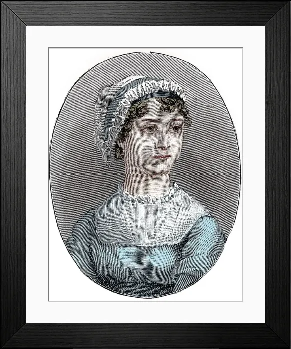 Framed Print : Jane Austen (1775-1817), English novelist Framed Print : Jane Austen (1775-1817), English novelist