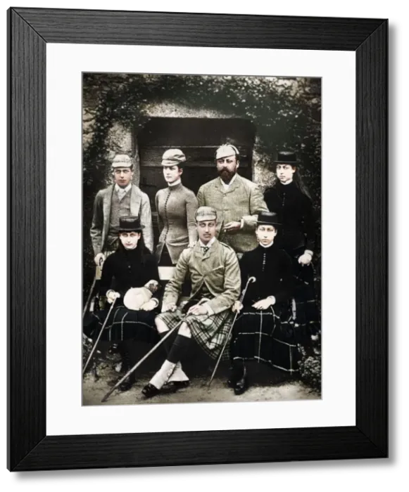 Framed Print : The Prince and Princess of Wales in shooting dress, 1900. Artist: Russell & Sons Framed Print : The Prince and Princess of Wales in shooting dress, 1900. Artist: Russell & Sons